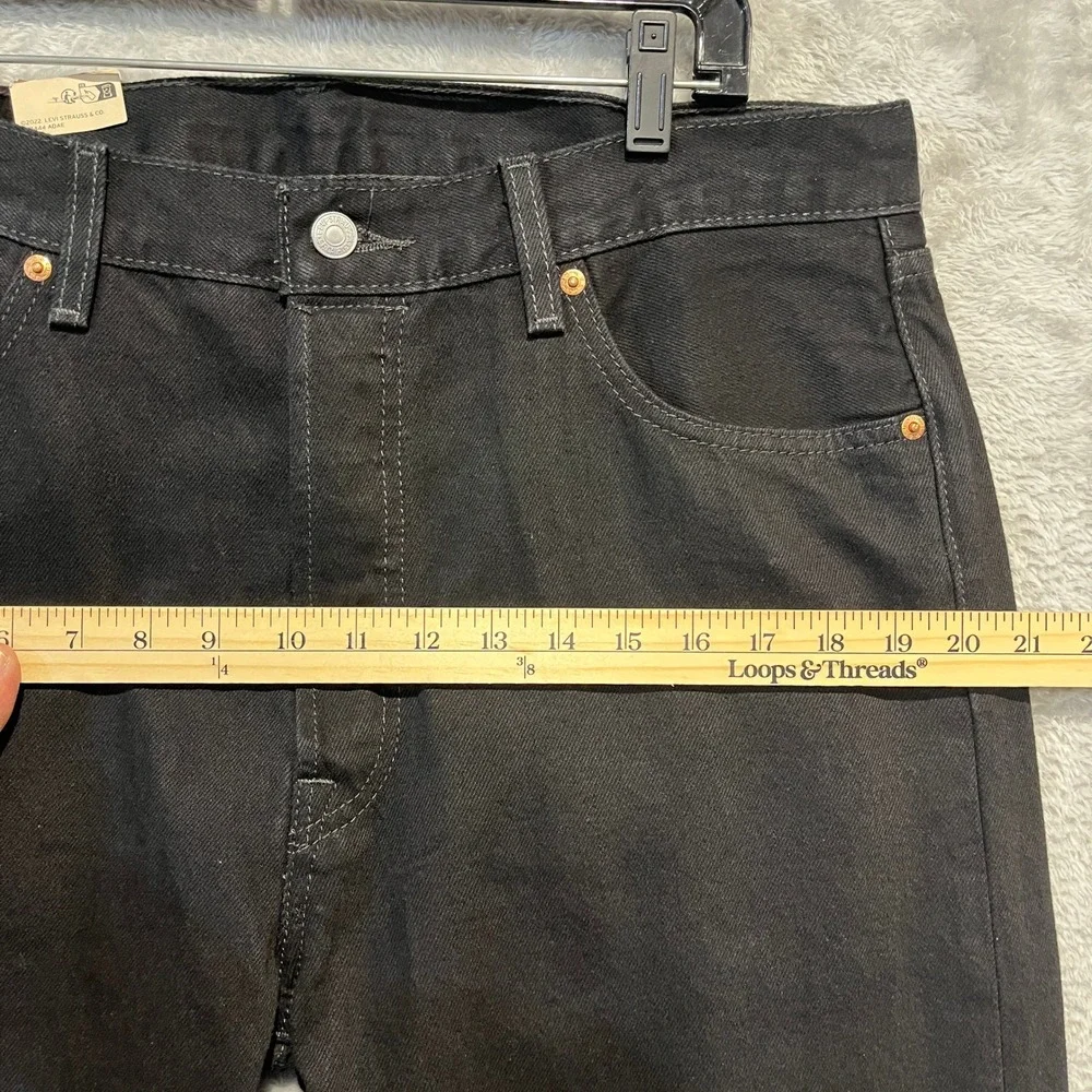 Levi's 501 Original Fit Jeans Men 36x36 Black Straight Leg Denim Button Fly NWT